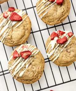 Strawberry Cheesecake Cookies on White