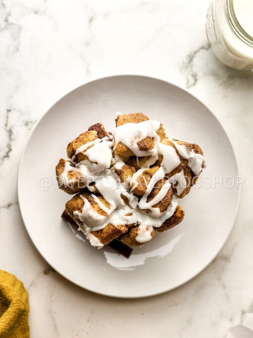Cinnamon Monkey Bread Muffins on Marble - Image 2