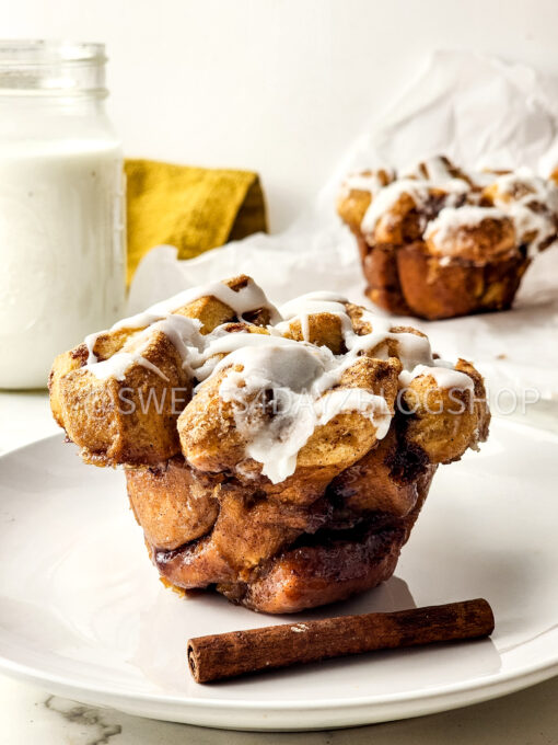 Cinnamon Monkey Bread Muffins on Marble - Image 5