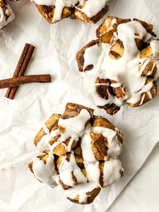 Cinnamon Monkey Bread Muffins on Marble - Image 6