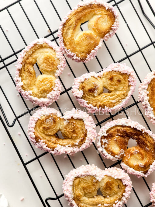 Heart Palmier Cookies on White - Image 2