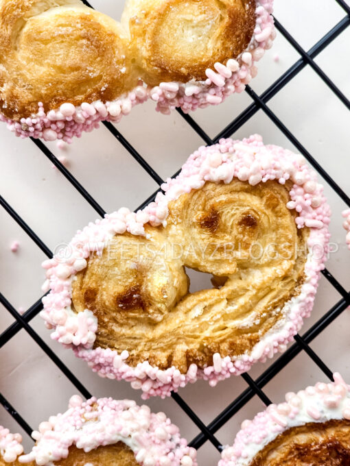 Heart Palmier Cookies on White - Image 3