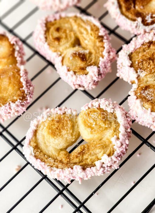 Heart Palmier Cookies on White - Image 6
