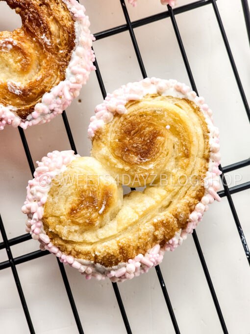 Heart Palmier Cookies on White - Image 7
