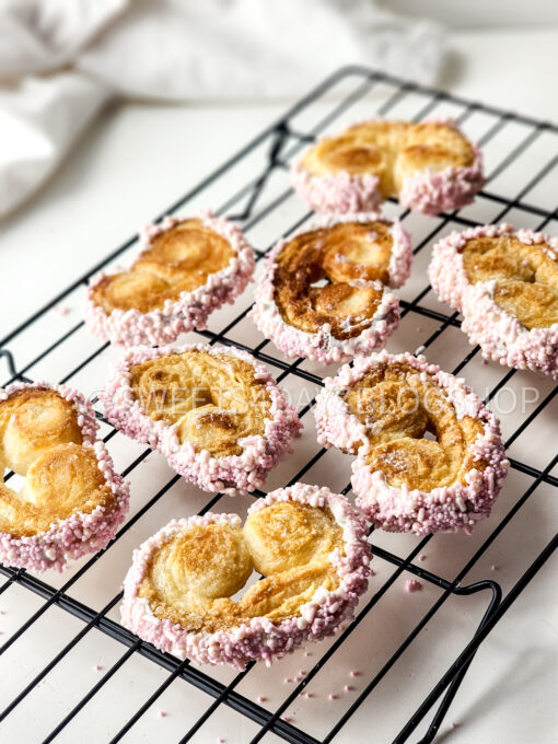 Heart Palmier Cookies on White - Image 8