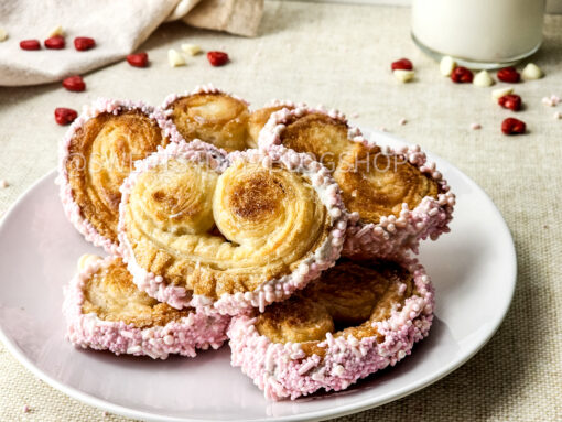 Heart Palmier Cookies on Linen - Image 3