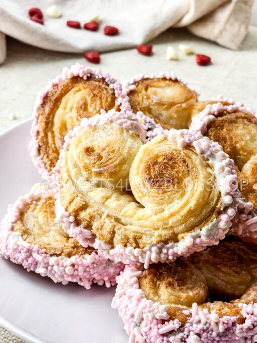 Heart Palmier Cookies on Linen - Image 4