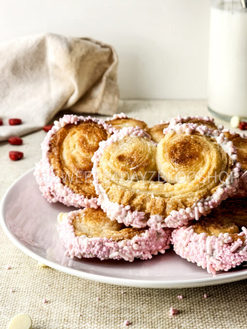 Heart Palmier Cookies on Linen - Image 5