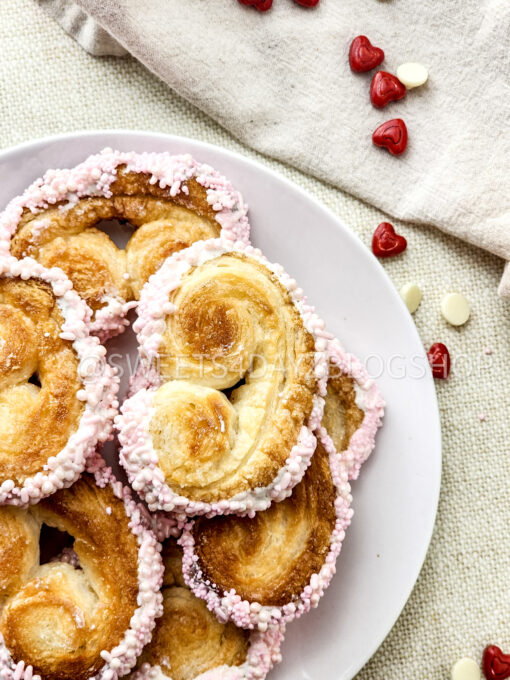 Heart Palmier Cookies on Linen - Image 7