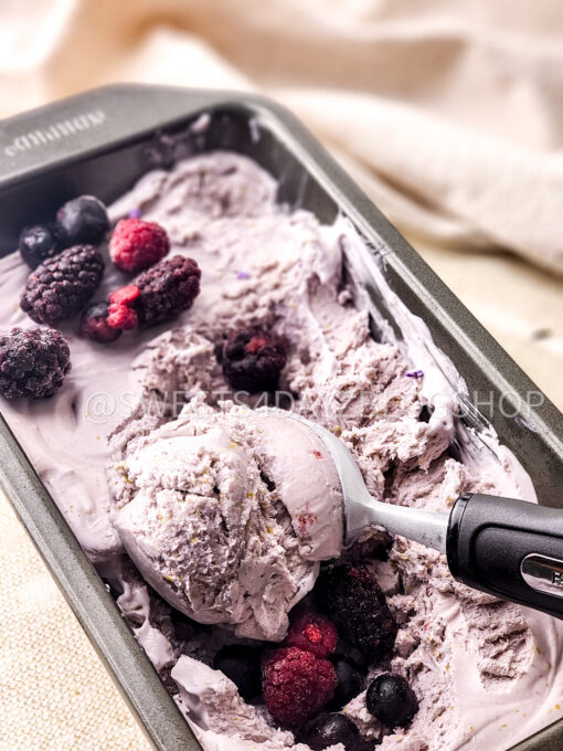 Honey Lavender Ice Cream on Linen - Image 2