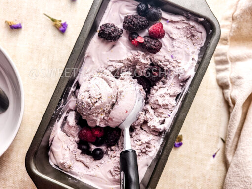 Honey Lavender Ice Cream on Linen - Image 3