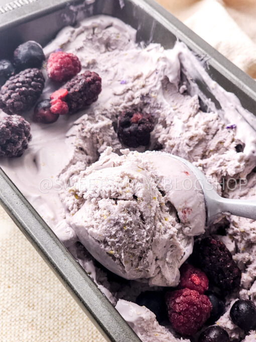 Honey Lavender Ice Cream on Linen - Image 4