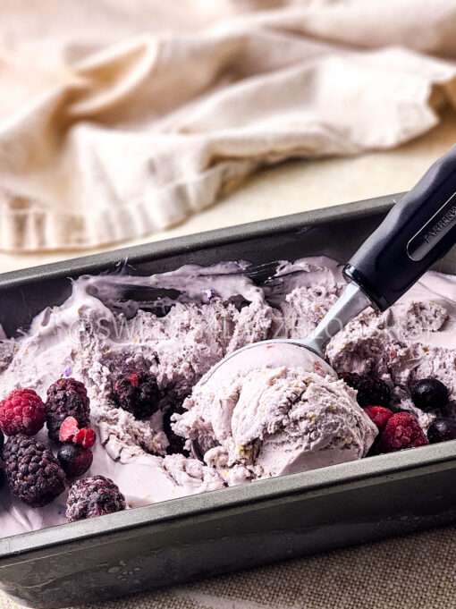 Honey Lavender Ice Cream on Linen - Image 5