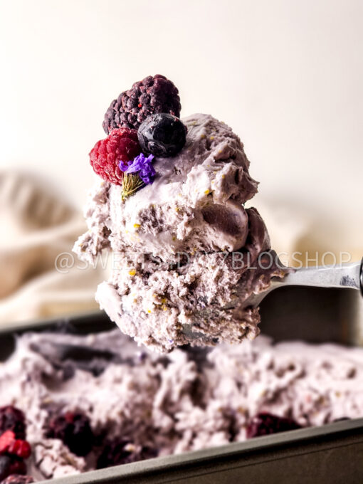 Honey Lavender Ice Cream on Linen - Image 6