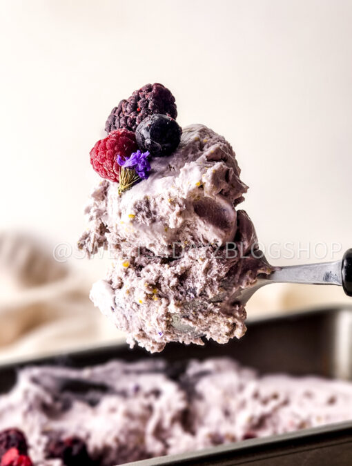 Honey Lavender Ice Cream on Linen