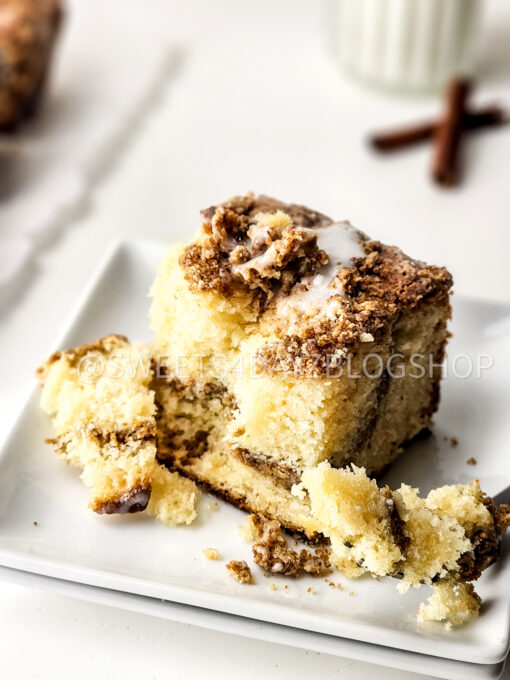 Old Fashioned Coffee Cake on White - Image 10