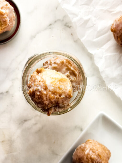 Copycat Dunkin Glazed Munchkins on Marble - Image 3