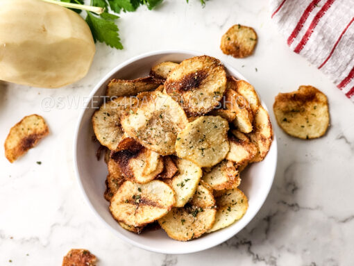 Homemade Potato Chips on Marble - Image 3
