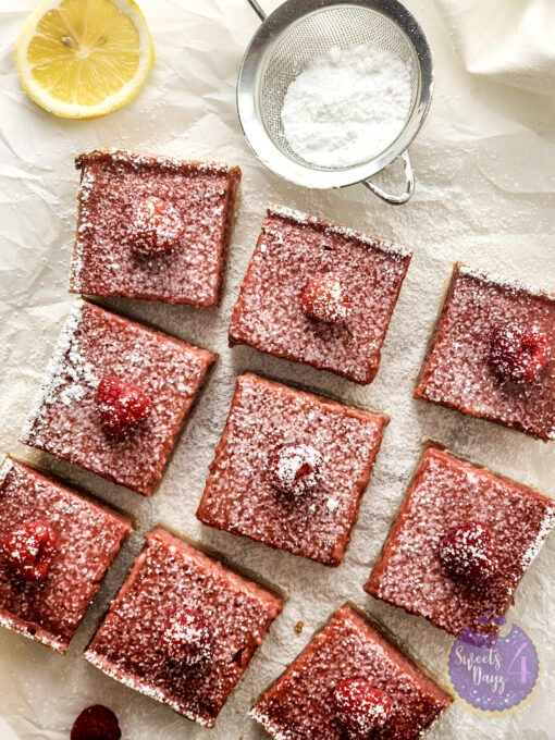 Raspberry Lemon Bars on Marble - Image 2
