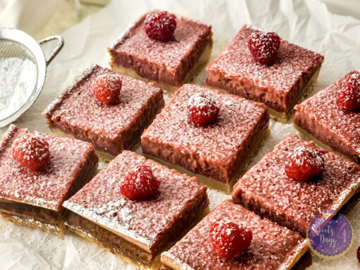 Raspberry Lemon Bars on Marble - Image 4