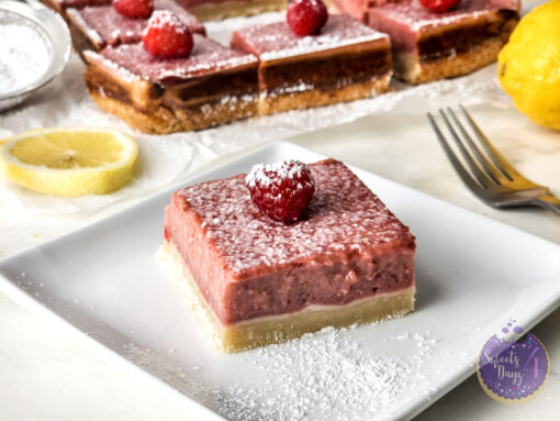 Raspberry Lemon Bars on Marble - Image 6