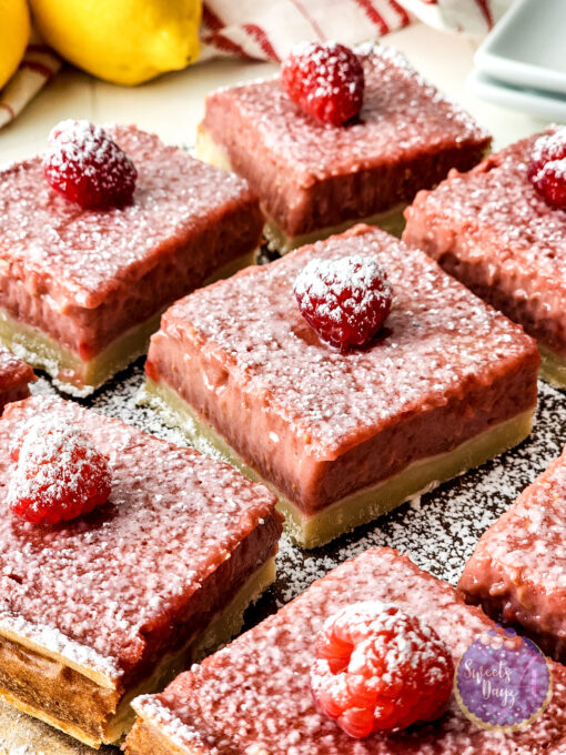 Raspberry Lemon Bars on Rhombus - Image 2
