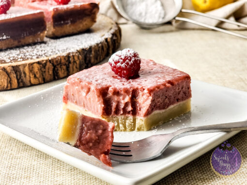 Raspberry Lemon Bars on Linen - Image 5