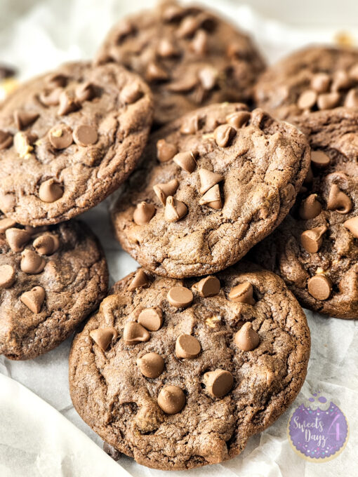 Peanut Butter Stuffed Chocolate Cookies on Marble - Image 8