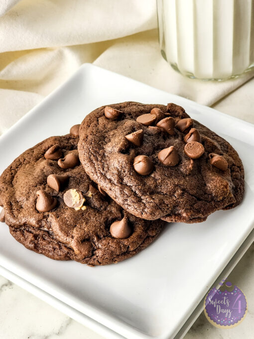 Peanut Butter Stuffed Chocolate Cookies on Marble - Image 10
