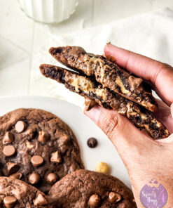 Peanut Butter Stuffed Chocolate Cookies on Rhombus