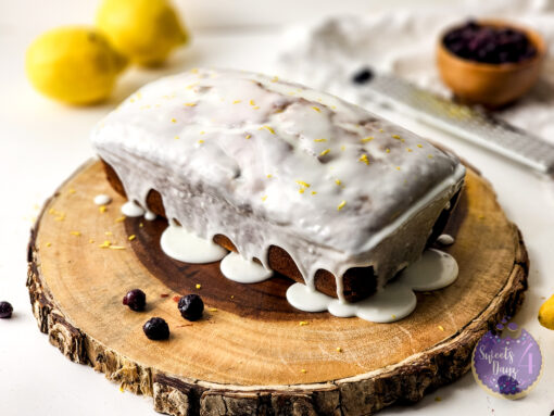Lemon Blueberry Loaf on White - Image 2