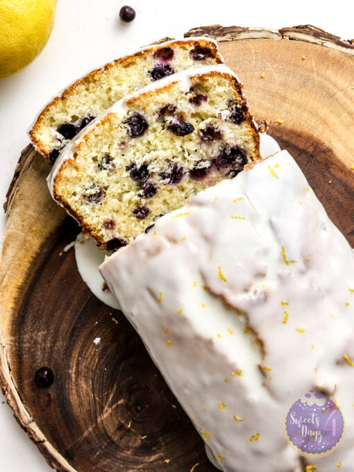 Lemon Blueberry Loaf on White - Image 9