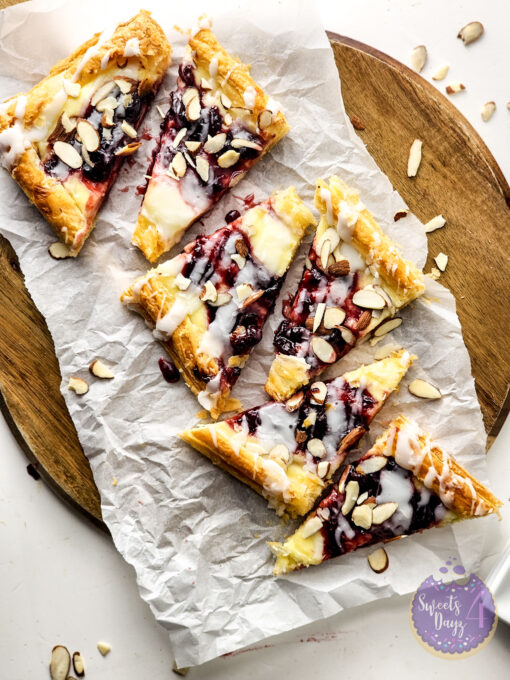 Cherry Almond Pastry on White - Image 6