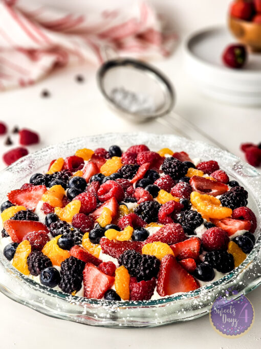 Gluten Free Brownie Fruit Pizza on White - Image 2