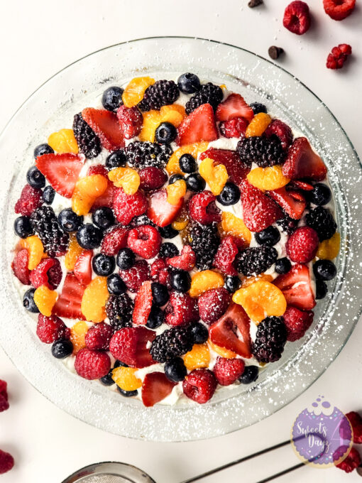 Gluten Free Brownie Fruit Pizza on White - Image 4