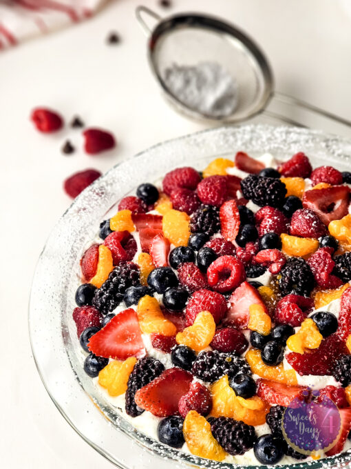 Gluten Free Brownie Fruit Pizza on White - Image 5