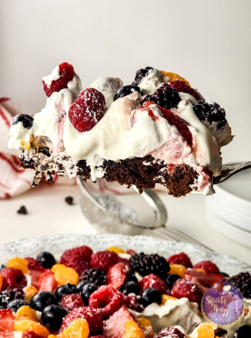Gluten Free Brownie Fruit Pizza on White - Image 7