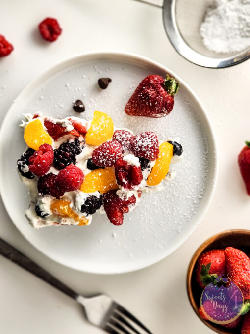 Gluten Free Brownie Fruit Pizza on White - Image 11