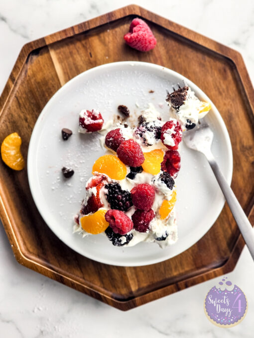 Gluten Free Brownie Fruit Pizza on Marble - Image 4