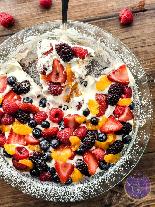 Gluten Free Brownie Fruit Pizza on Brown Wood - Image 6