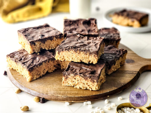 Peanut Butter Chocolate Rice Krispy Treats on Rhombus - Image 5