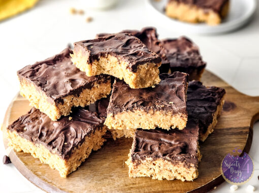 Peanut Butter Chocolate Rice Krispy Treats on Rhombus - Image 6