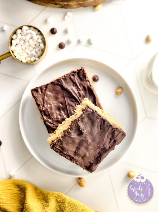 Peanut Butter Chocolate Rice Krispy Treats on Rhombus - Image 7