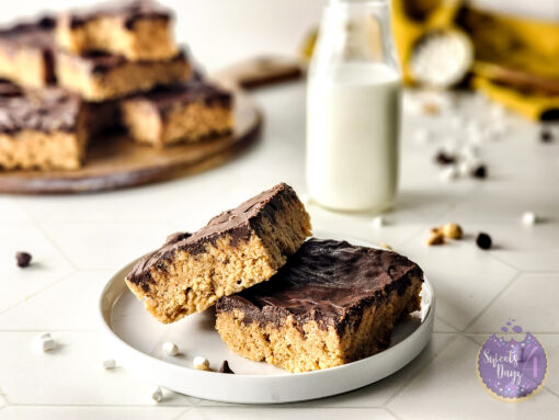 Peanut Butter Chocolate Rice Krispy Treats on Rhombus - Image 9