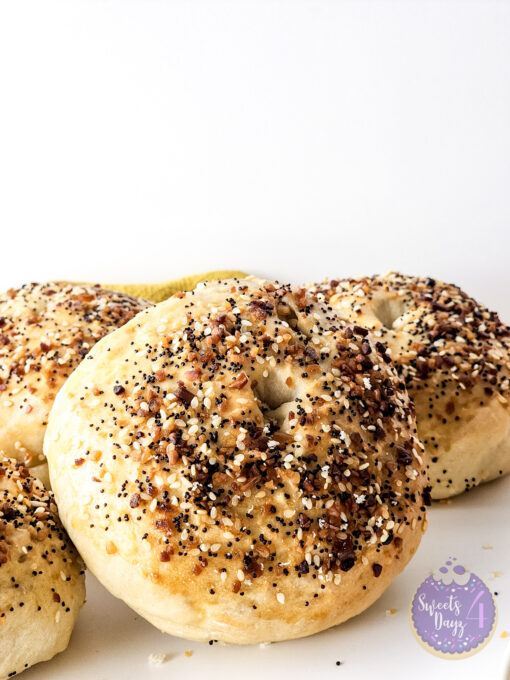 Homemade Everything Bagels on White - Image 2