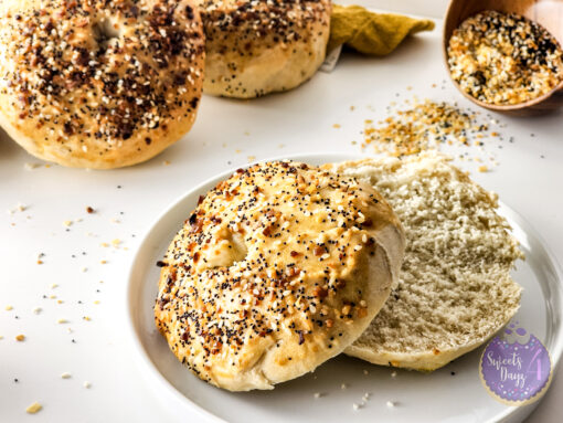 Homemade Everything Bagels on White - Image 3