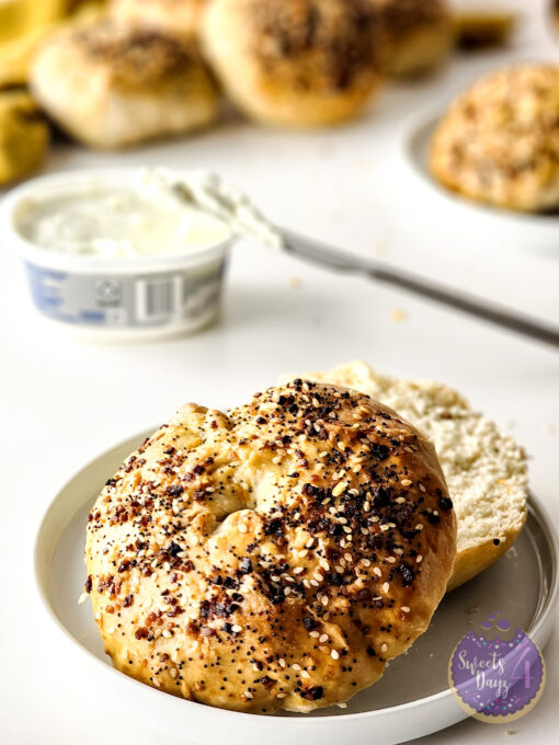 Homemade Everything Bagels on White - Image 4