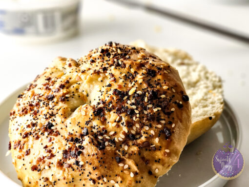 Homemade Everything Bagels on White - Image 5