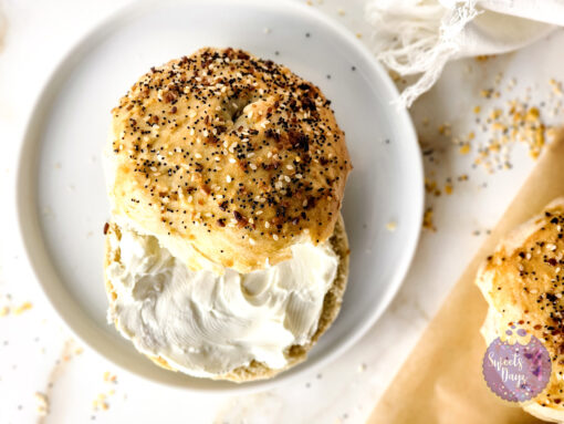 Homemade Everything Bagels on Gold Marble - Image 6