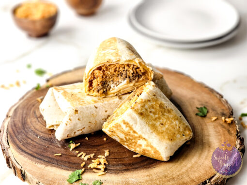 Copycat Taco Bell Quesarito on Gold Marble - Image 2